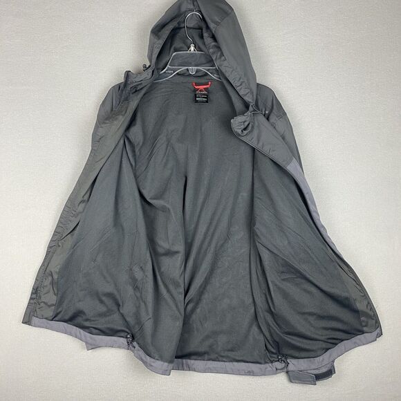 Gerry Jacket Mens Large Grey Hooded Fullzip Lightweight Windbreaker Mesh Lined L - Picture 2 of 7